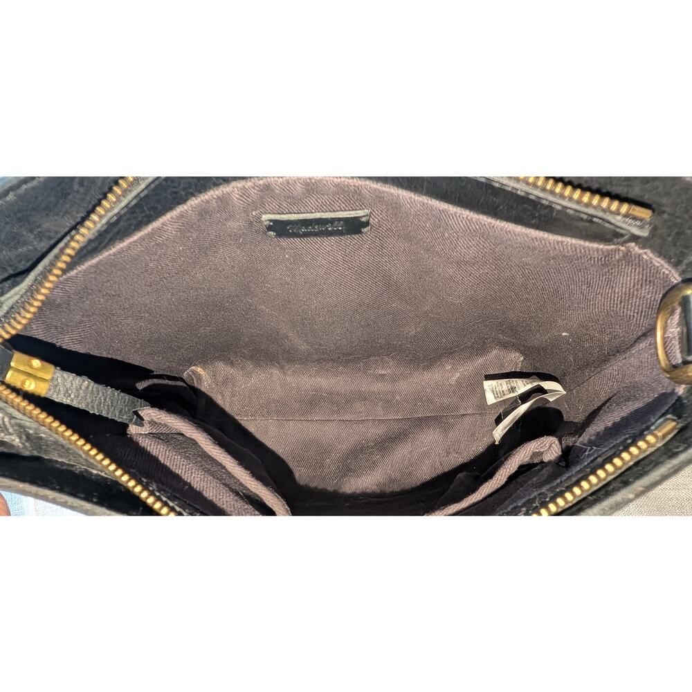Madewell Small Transport Top Handle Crossbody Bag Black Leather Missing Strap - Picture 7 of 9